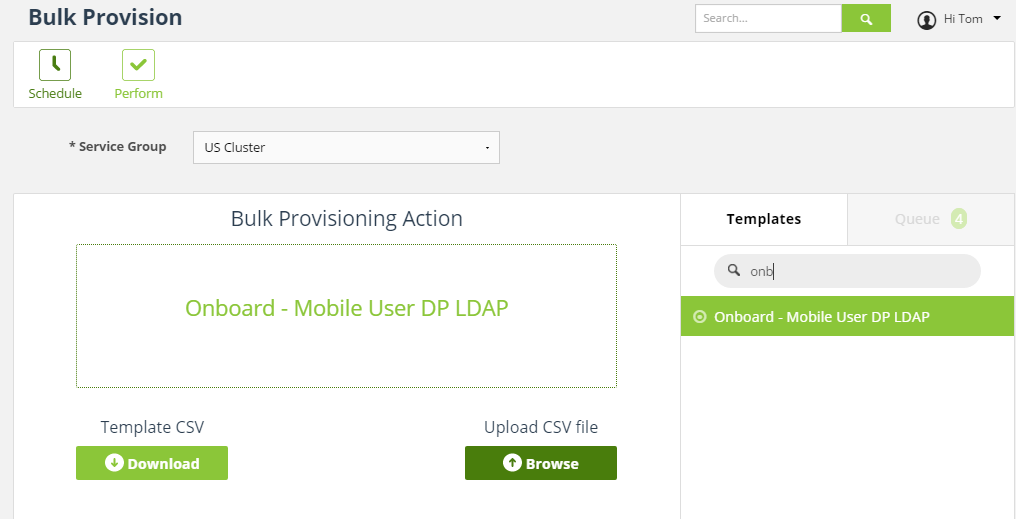 Bulk Provisioning