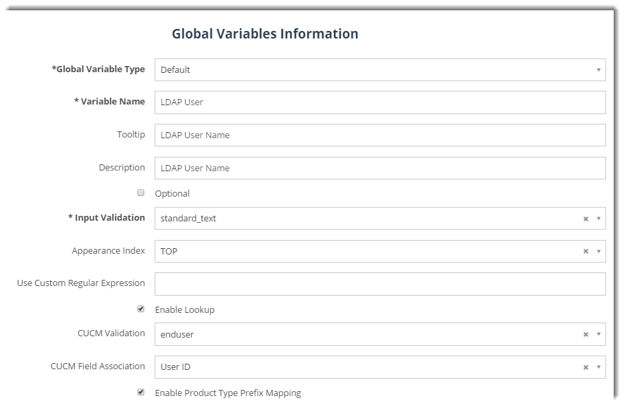 Global Variables