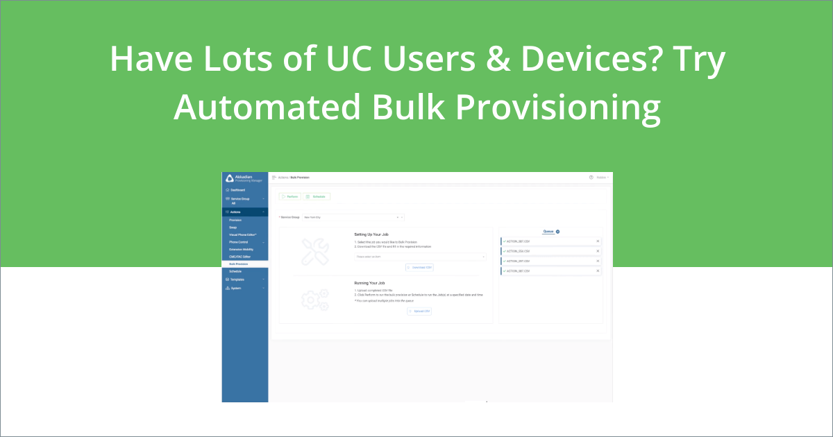 bulk provisioning feature