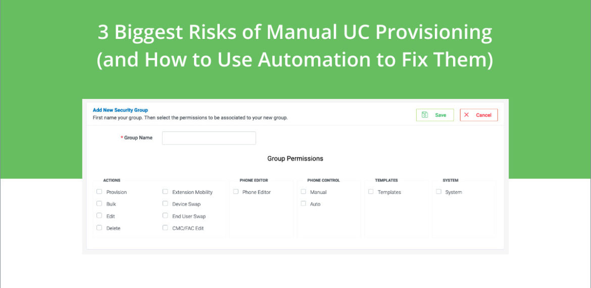 uc manual provisioning security risks
