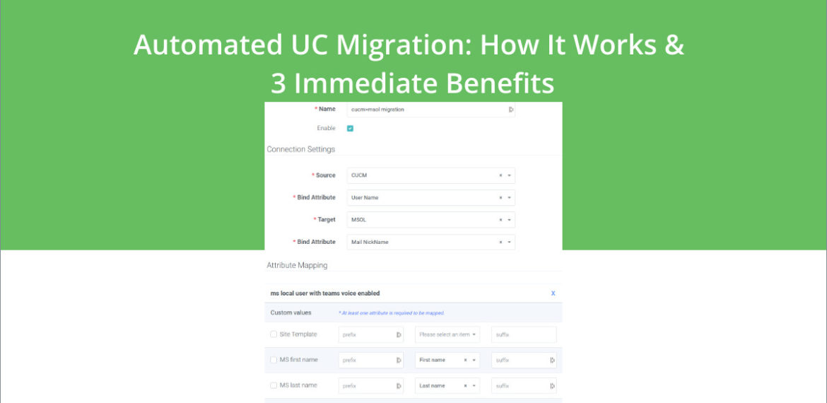 automated UC migration