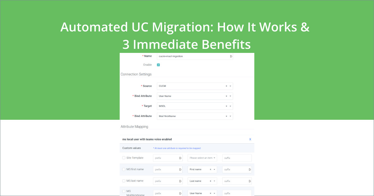 automated UC migration