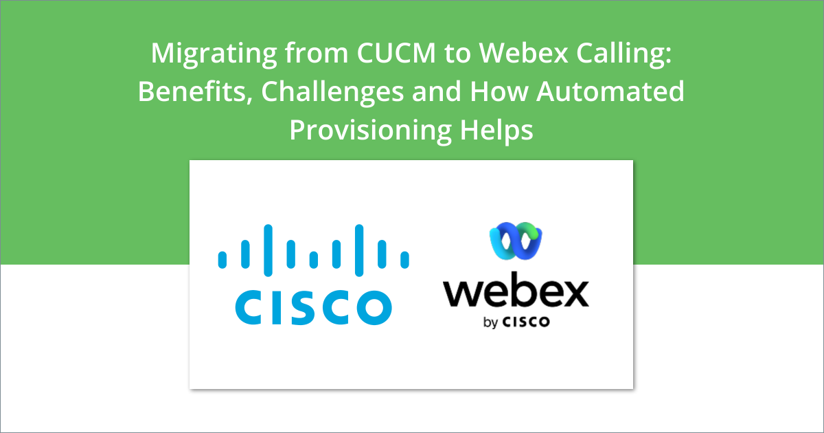 CUCM to Webex Calling migrations blog header with logos
